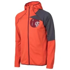 Polaire Ternua Rakker Hood Jkt M Orange Red/Whales Grey