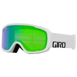 Masque De Ski Giro Roam White Wordmark Loden Green + Yellow